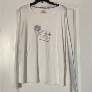 Sleep Sense Graphic Pajama Top 100% Cotton